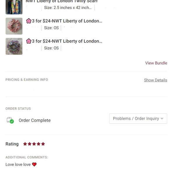 Liberty of London Art Fabric Scrunchie Ava Micro Floral Pink Tan - Picture 7 of 9